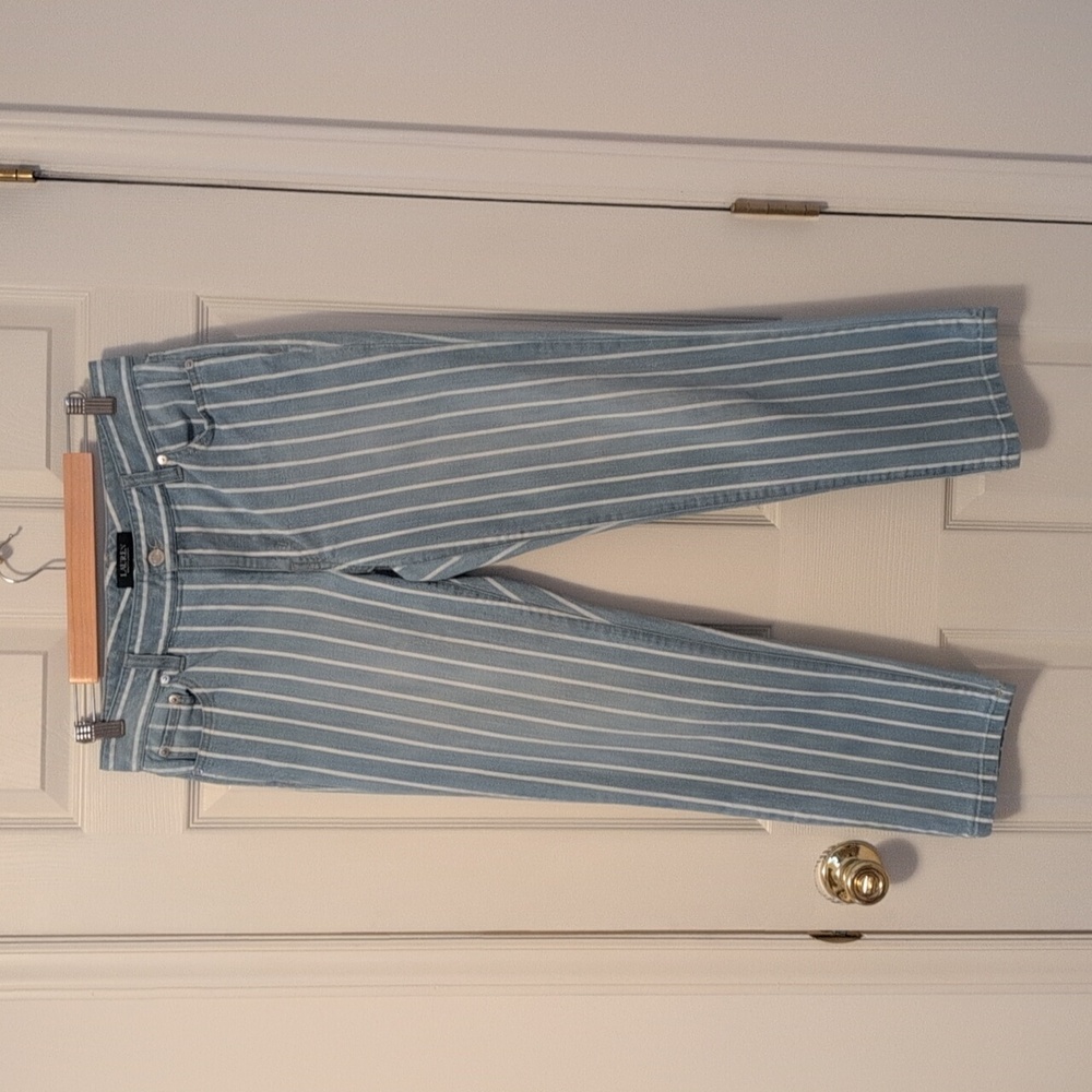 Stripped Ankle Jeans